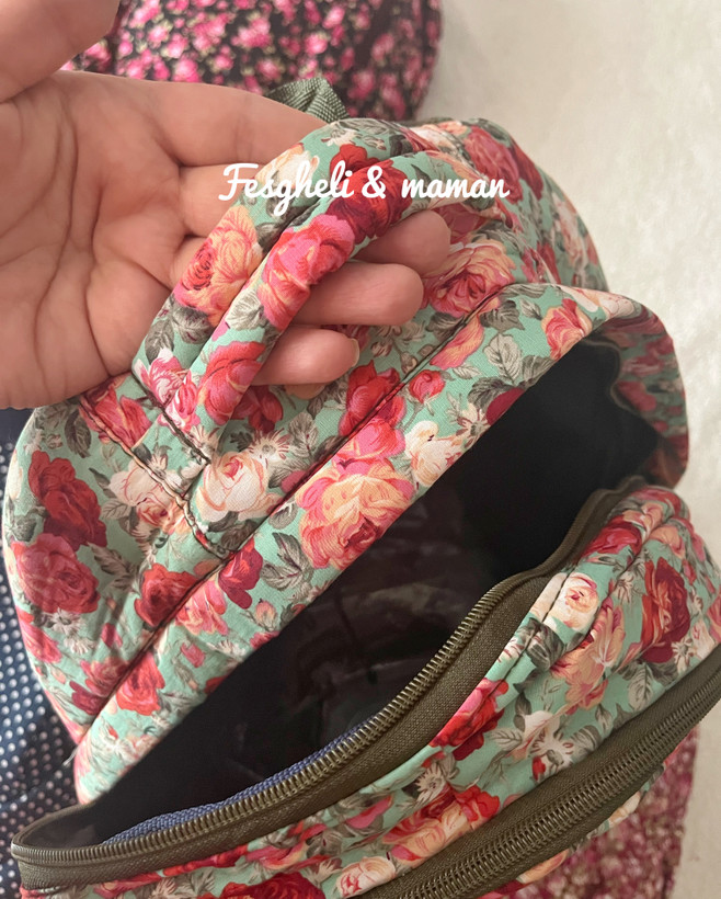 کوله پشتی کتان نخ مادر و کودک